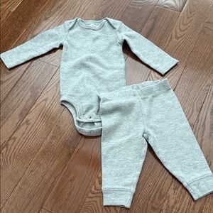 Carter's Gray Bodysuit and Pants Set
